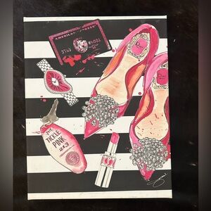Dior Pink Heels Wall Decor